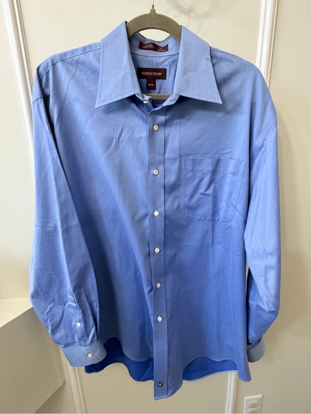 Nordstrom Light Blue Long Sleeve Dress Shirt - Button Front